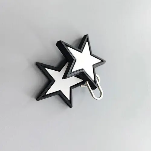 Soft PVC Zipper Puller Star Shape Zip head Custom 3D logo Slider Metal Ring Rubber Zip